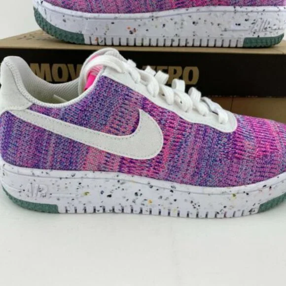 NEW Nike Air Force 1 Crater Flyknit Pink Purple Women's Sneakers Shoes - Picture 5 of 13